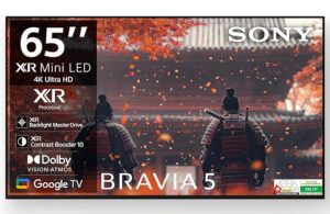 8123fizzevL._SX679_.jpg Sony 164 cm (65 inches) BRAVIA 5 4K Ultra HD Smart Mini LED Google TV K-65XR50