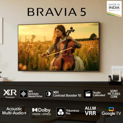 Sony 164 cm (65 inches) BRAVIA 5 Series 4K Ultra HD Smart Mini LED Google TV K-65XR55A