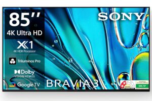 81U9CcEVsL._SL1500_.jpg Sony BRAVIA 3 Series 215 cm (85 inches) 4K Utra HD AI Smart LED Google TV K-85S30 (Black)