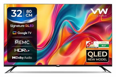 81c3lUWivNL._SX679_.jpg VW 80 cm (32 inches) Pro Series HD Ready Smart QLED Google TV VW32F1