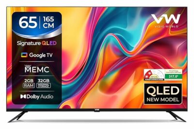 81geQPxIEcL._SX679_.jpg VW 165 cm (65 inches) Pro Series 4K Ultra HD Smart QLED Google TV VW65GQ2