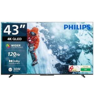 81gySF32x7L._SX679_.jpg Philips 109 cm (43 inches) 8100 Series 4K Ultra HD Smart QLED Google TV 43PQT8100/94