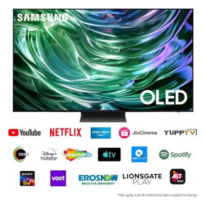 81jk05o-eQL._SL1500_.jpg Samsung 163 cm (65 inches) 4K Ultra HD Smart OLED TV QA65S90DAULXL (Graphite Black)