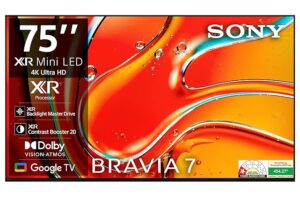 81n7OmNmgtL._SX679_.jpg Sony 189 cm (75 inches) BRAVIA 7 4K Ultra HD AI Smart Mini LED Google TV K-75XR70 (Black)