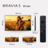Sony 164 cm (65 inches) BRAVIA 5 Series 4K Ultra HD Smart Mini LED Google TV K-65XR55A